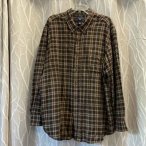 Saddlebred Plaid Shirt with Brown and Black Tones size XXL